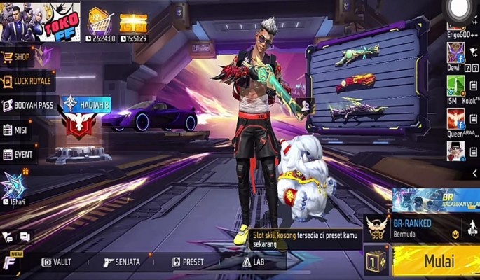 11 akun Free Fire (FF) gratis yang tersedia hari ini, 12 Agustus 2024, dengan login Google unbind yang belum terpakai. 