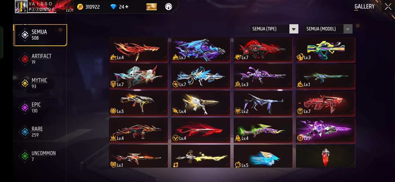 20 Akun FF Sultan Gratis Survivors Siap Dimanjakan Full Gun Skin Charge Buster Violet Fear Rabu 28  Agustus 2024