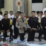 Personel kepolisian latihan tentang Tactical Floor Game (TFG) di Bali. (Ist)