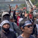 Mahasiswa demo di DPR tolak pengesahan UU TNI. (Ist)