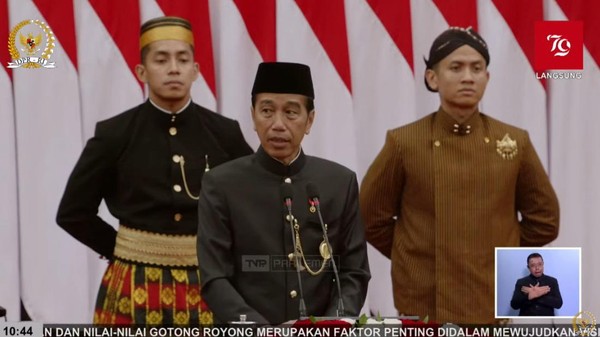 Presiden Jokowi di Sidang Tahunan MPR.