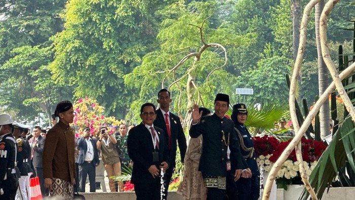 Presiden Jokowi hadiri sidang tahunan MPR. (Mico)