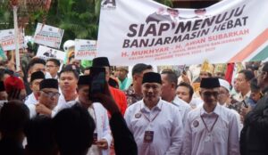 Didukung PKS, PKB dan Partai Ummat, Mukhyar-Awan Daftar Calon Walikota Banjarmasin ke KPU 