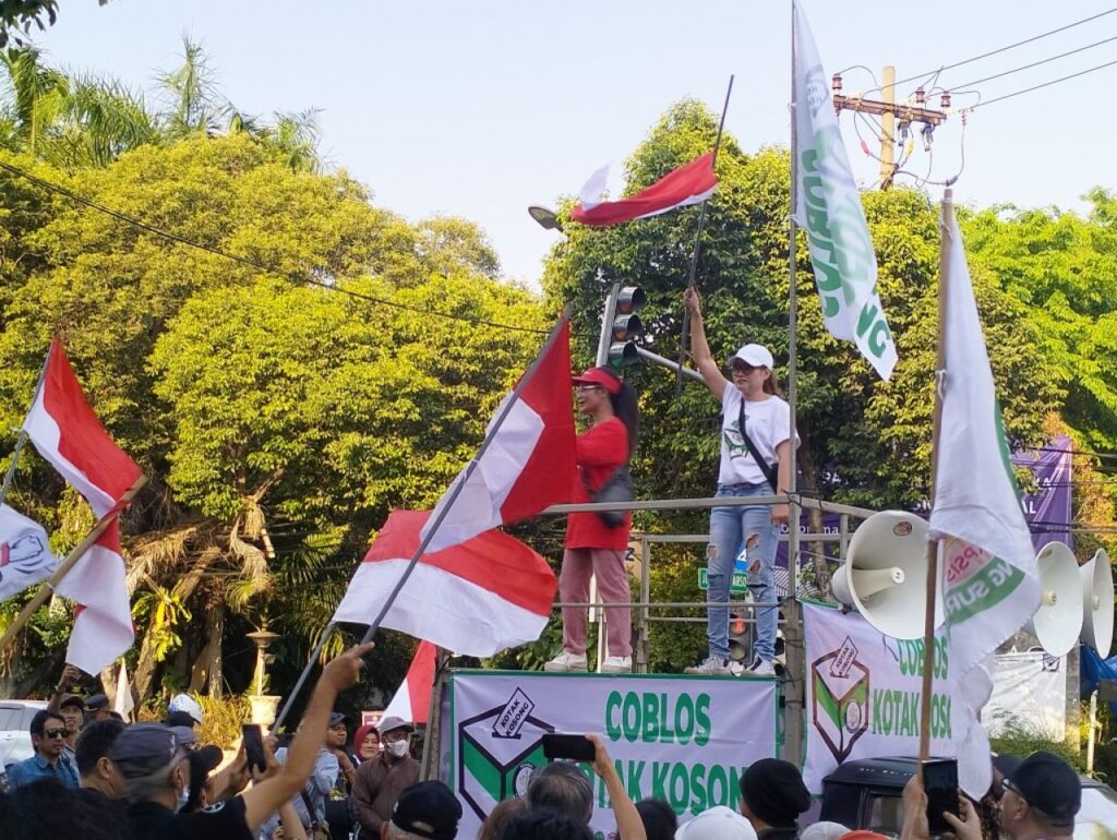Coblos Kotak Kosong Dideklarasikan di Depan Gedung DPRD Surabaya