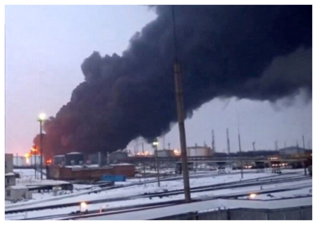 Drone Ukraina Hantam Pembangkit Listrik dan Kilang Minyak di Moskow