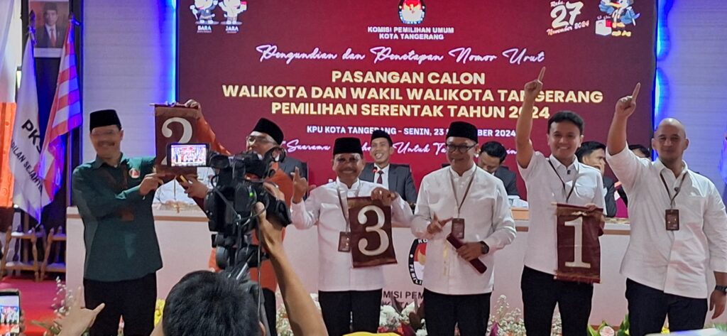 KPU Tetapkan Nomor Urut Calon Walikota Tangerang 2024