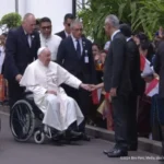 Pemimpin umat Katolik dunia Paus Fransiskus disambut langsung oleh Presiden Joko Widodo dengan upacara kenegaraan di Istana Merdeka, Jakarta, Rabu 4 September 2024.