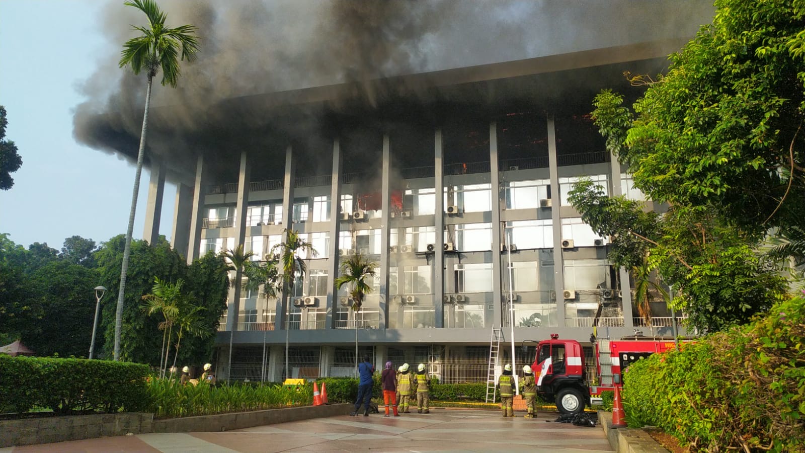 Kantor Bakamla di Jalan Proklamasi Jakarta Pusatn terbakar. (Ist)