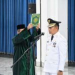 Momentum saat Asmawa Tosepu saat dilantik menjadi Pj. Bupati Bogor. (Nicho)