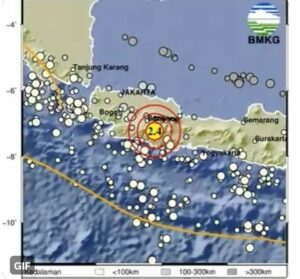 Selain Wilayah Garut, Gempa Magnitudo 2,4 Guncang Barat Daya Kabupaten Bandung Jawa Barat