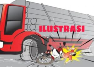 Pemotor Tabrak Truk Parkir hingga Meninggal Dunia