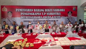 Polda Kalsel Musnahkan 51 Kg Sabu dan 16 Ribu Ekstasi