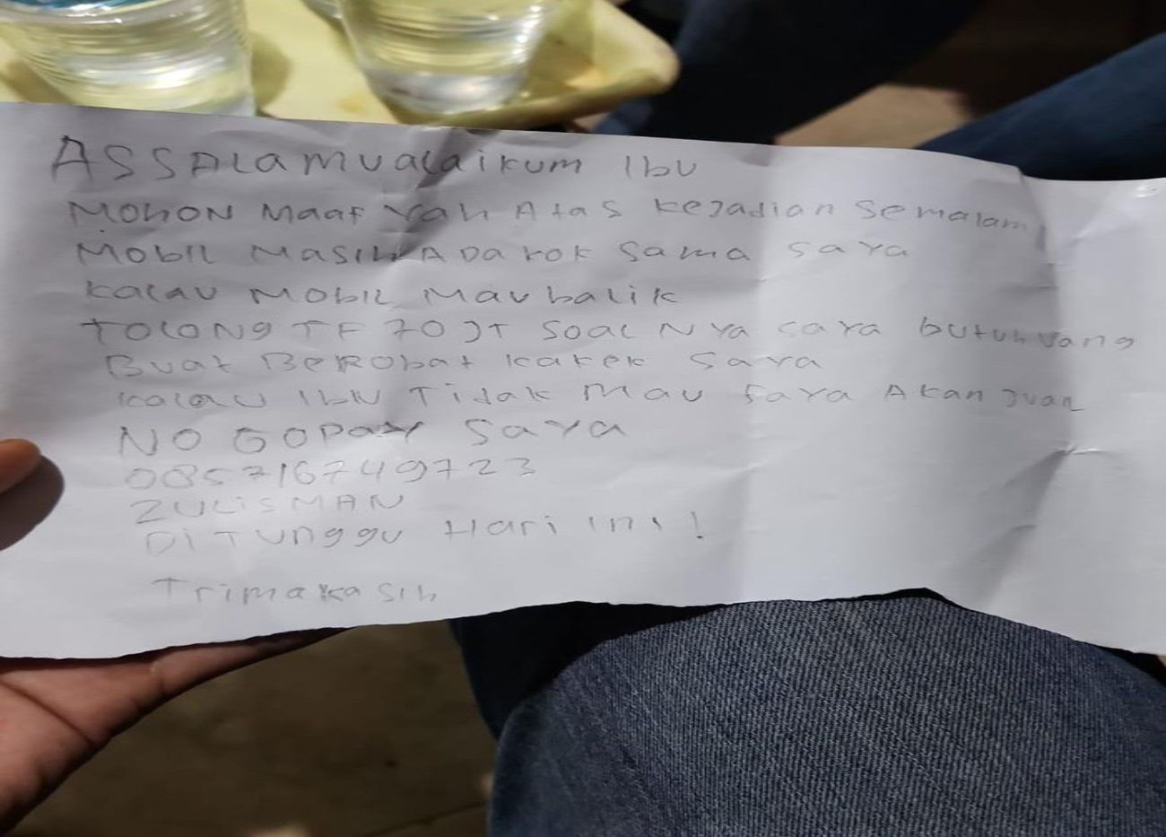 isi surat perampok