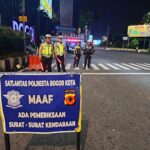 Polresta Bogor Kota melaksanakan Program Blue Light Patrol di berbagai titik di Kota Bogor. (Nicho)