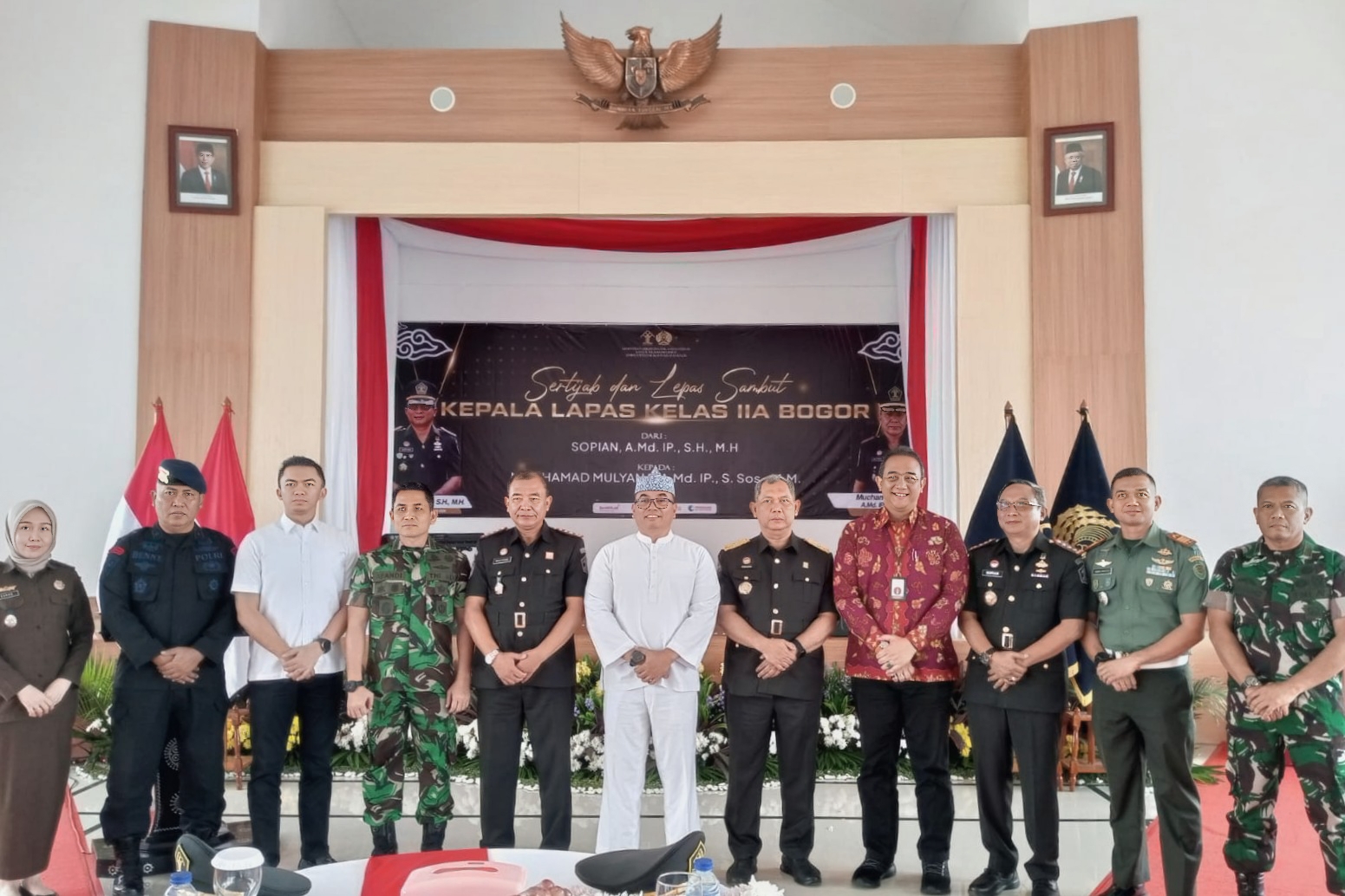 Sertijab Kepala Lembaga Kemasyarakatan Kelas II/A Bogor yang berlangsung pada Kamis, 5 September 2024, di Aula Graha Sahardjo, Paledang, Bogor Tengah, berlangsung lancar, (Nicho)