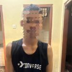 Maling motor diamankan usai menggasak kendaraan roda dua milik polisi yang diparkir di Pos Lantas. (Ist)