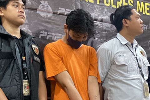 Pelaku penyiram air keras ke sejoli di Cengkareng ditangkap petugas Polres Jakarta Barat. (Ist)