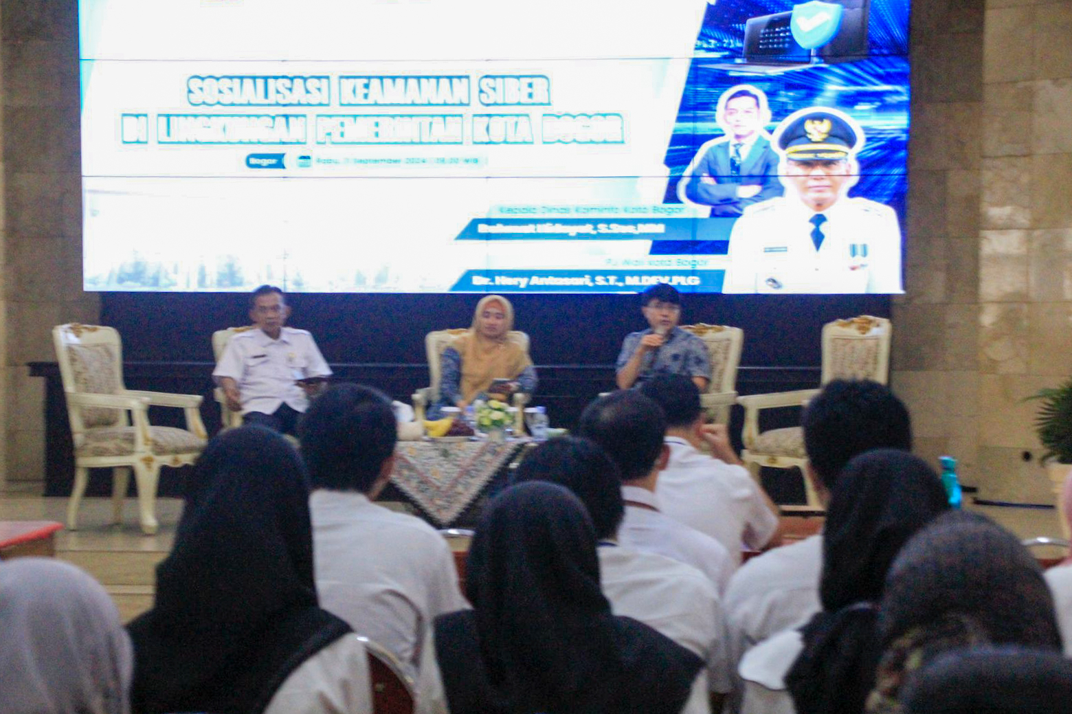 Sosialisasi Keamanan Siber di Paseban Sri Baduga, Balai Kota Bogor. (Nicho)