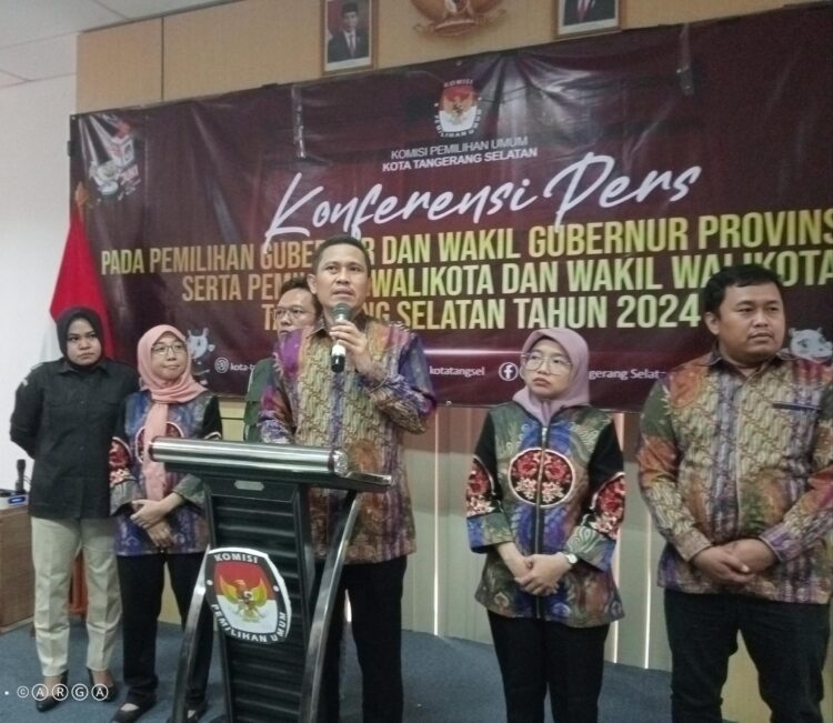 KPU Tangssel tetapkan paslon pilkada 2024. (Ist)
