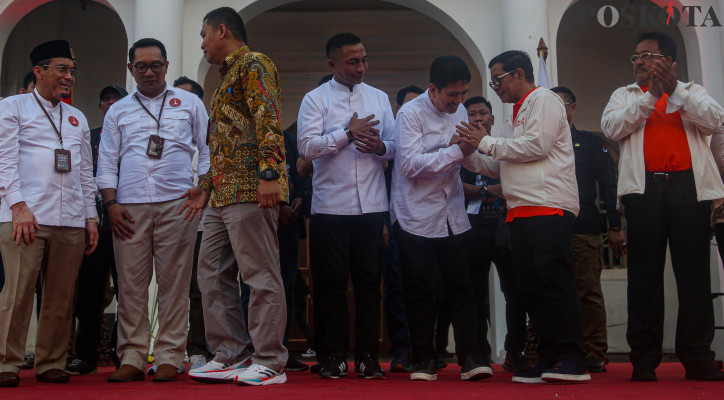 KPU DKI Jakarta mengelar deklarasi kampanye damai untuk tiga pasang calon di Kota Tua. (*)