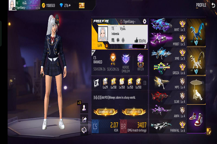 10 Akun FF Gratis Hari Ini 1 Oktober 2024, Banyak Skin Weapon Evo, SG2, dan Bundle Langka
