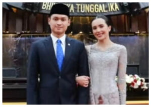 Gaya Memukai Beby Tsabina saat Pelantikan Suaminya Sebagai Anggota DPR RI