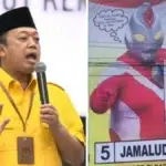 Kostum Ultraman yang dikenakan oleh anggota DPR RI Fraksi Golkar 2024-2029, Jamaludin Malik, saat pelantikan DPR menjadi viral. 