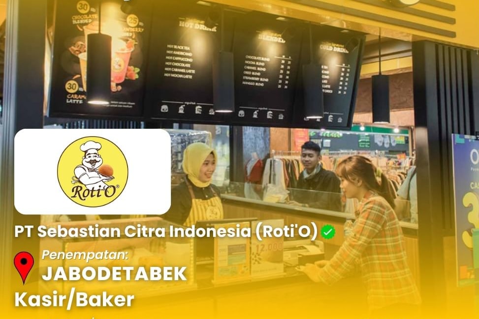 Roti O Buka Loker 4 Posisi Lulusan SMA dan SMK Fresh Graduate di Jabodetabek