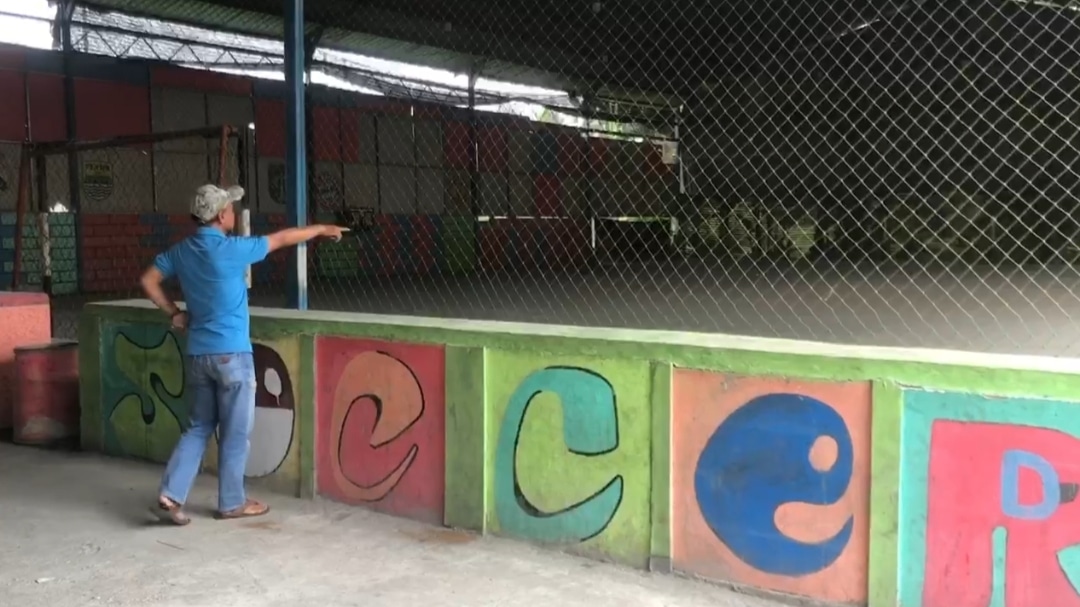 Lapangan futsal di Bekasi lokasi gadis ABG dilecehkan pelatihnya. (Eka)