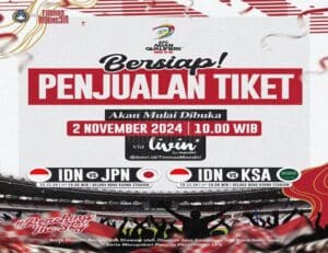 Tiket Pertandingan Indonesia vs Jepang dan Arab Saudi Segera Tersedia, Catat Tanggalnya!