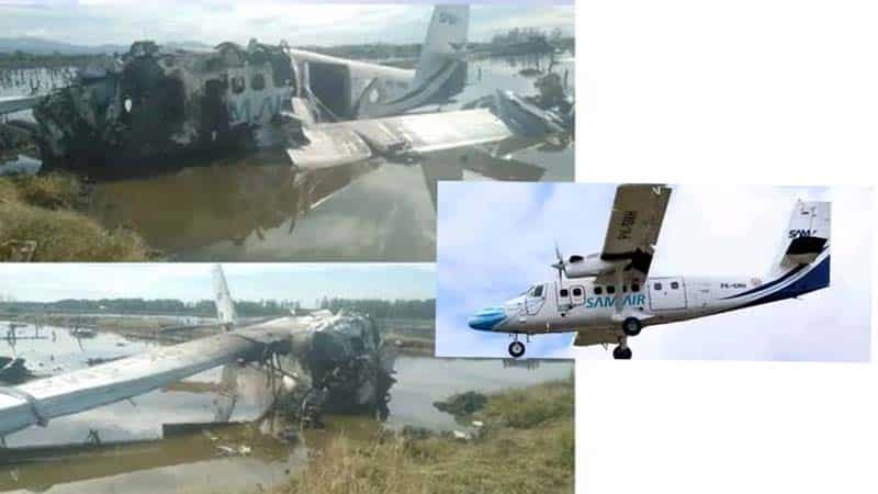 SAM Air Jatuh di Pohuwato Gorontalo Empat Orang Tewas