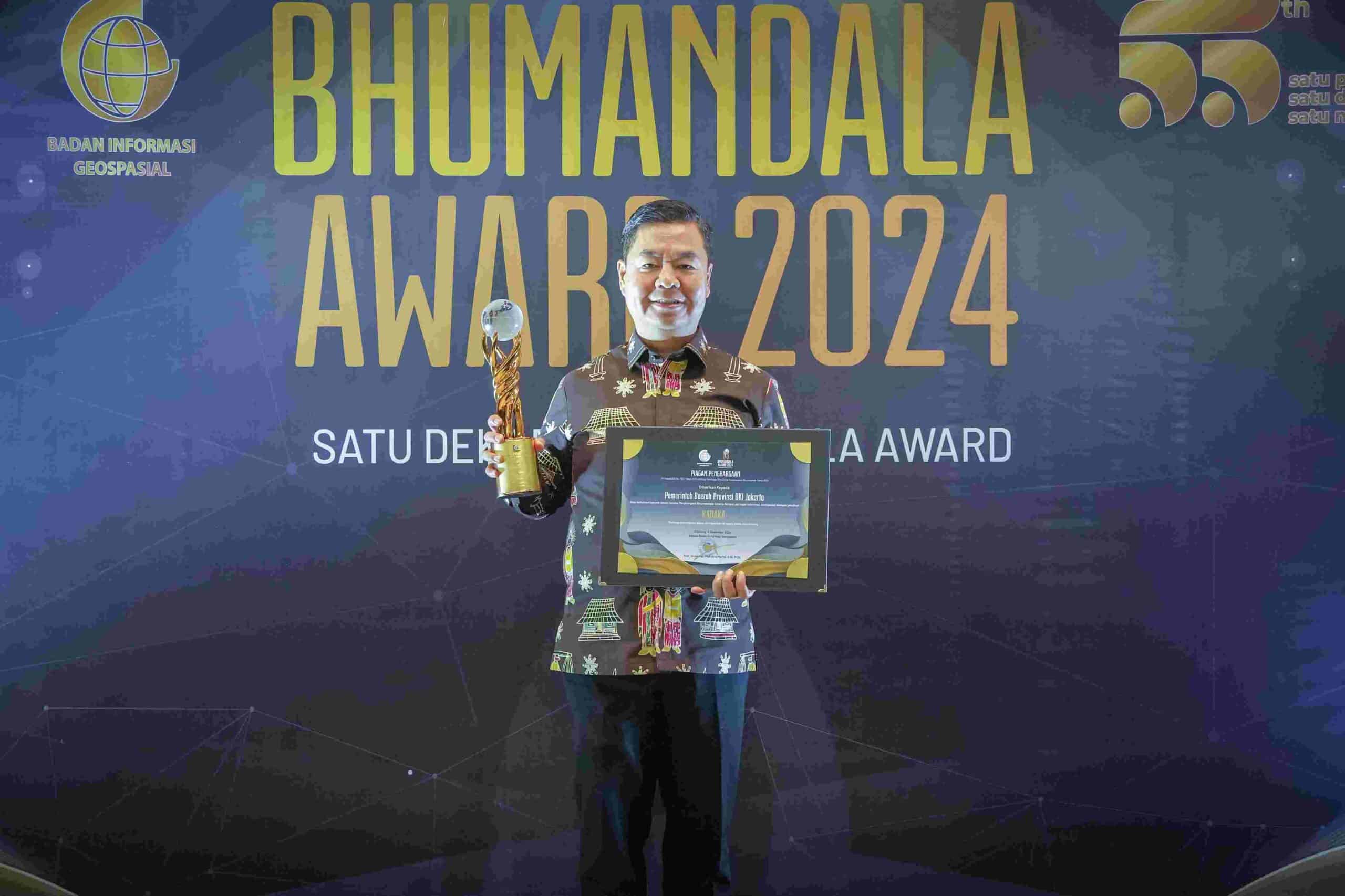Pj Gubernur Teguh terima penghargaan Bhumandala Award 2024 untuk Pemprov DKI (ist)