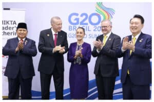 Prabowo Subianto Hadiri Leaders’ Gathering MIKTA di KTT G20 Brasil