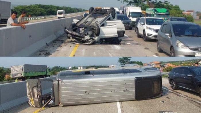 Mobil Terguling di Tol Batang Warga Sumenep, Pacitan, Ponorogo dan Jombang Jadi Korban