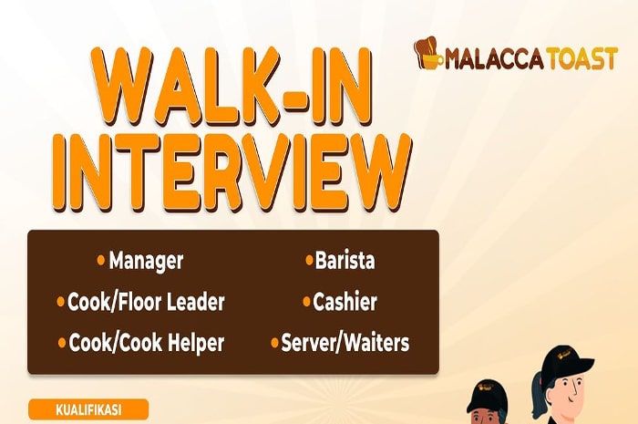 Malacca Toast Buka Loker SMA dan SMK Walk In Interview, Tersedia 6 Posisi!