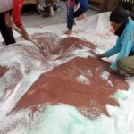 Petani di Bekasi merasa terbantu dengan kebijakan subsidi pupuk yang dipermudah dan lebih terjangkau. (Eka)