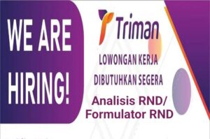 PT Triman Buka Loker 2 Posisi Lulusan SMK Farmasi dan Analis di Bandung