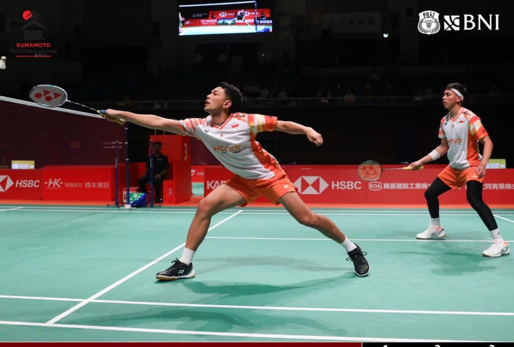 Semifinal BWF Kumamoto Masters 2024, Duel Seru Ganda Putra Indonesia