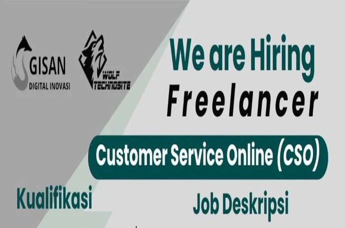 Wolf Tecnosite Buka Loker Freelance CS untuk Mahasiswa yang Masih Kuliah