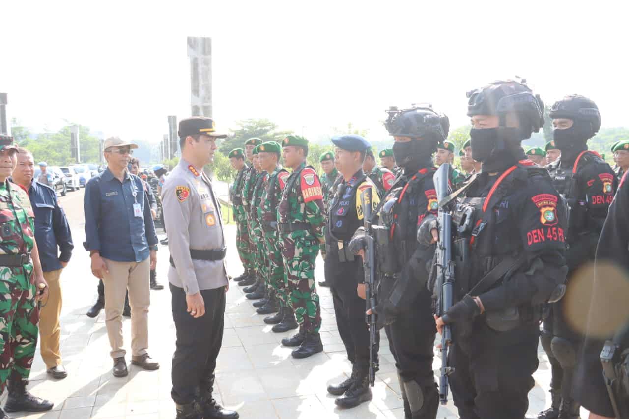 Polres Metro Depok menggelar apel pergeseran pasukan Pengamanan Tempat Pemungutan Suara (PAM TPS) sebanyak 1.198 personel.(Ist)