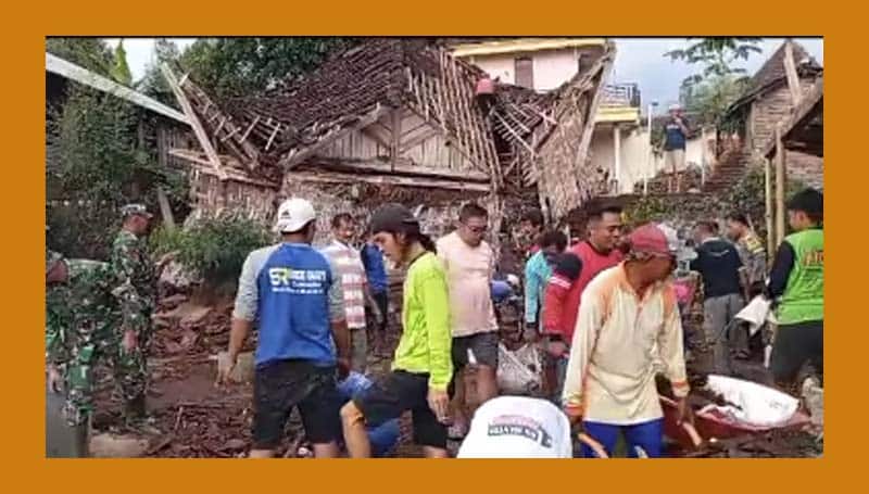 Pondasi Ambrol di Panekan Menimpa Dua Rumah dan Bahtiar Jadi Korban