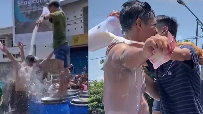 Ditolak Pabrik, Peternak Susu Boyolali Menggelar Mandi Susu di Jalanan