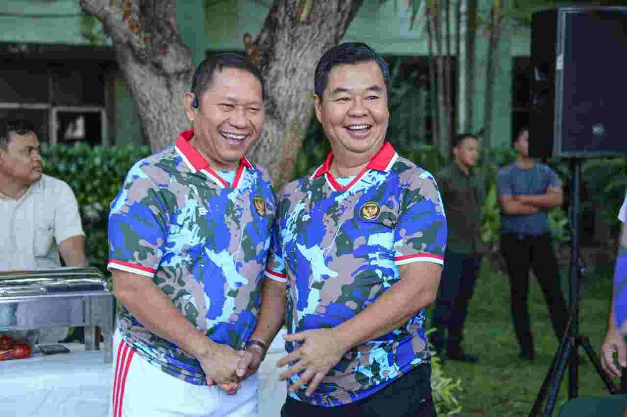 Pj Gubernur Teguh kanan hadiri kegiatan olahraga dengan Forkopimda DKI (Humas Pemprov DKI)