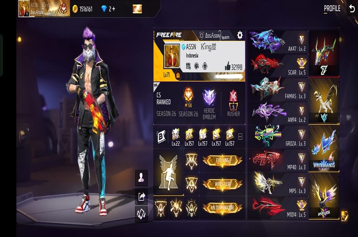 15 Akun FF Sultan Season 1 Hari Ini 30 Desember 2024 Gratis Full Skin Weapon