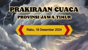 Prakiraan Cuaca Jatim 18 Desember 2024, Gresik Sepanjang Hari Hujan Lebat