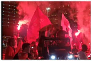 Euforia di Bundaran HI, The Jakmania Meriahkan Kemenangan Pramono-Rano