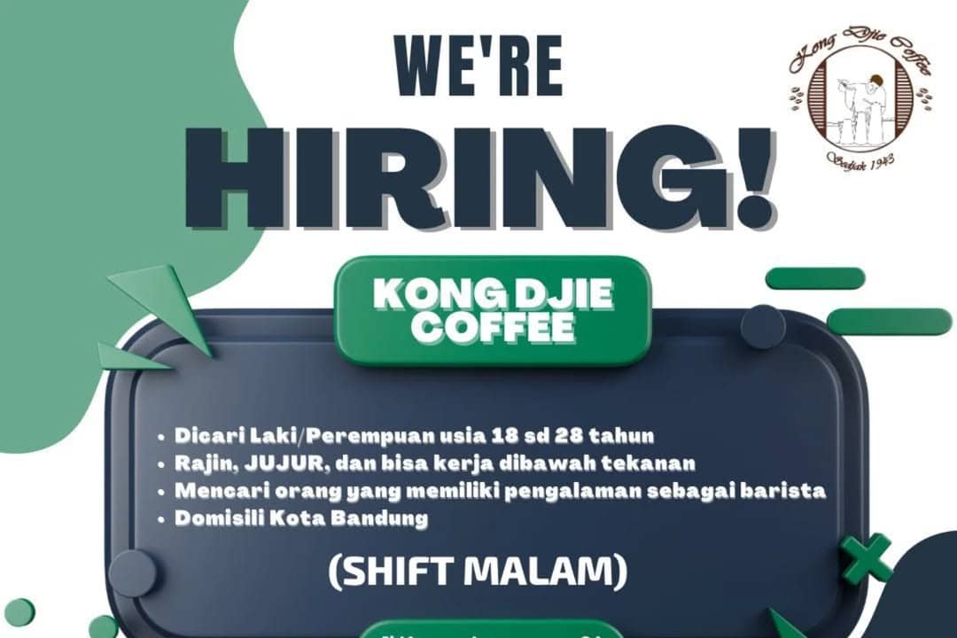 Kong Djie Coffe Buka Loker Jadi Barista Lulusan SMA dan SMK di Bandung