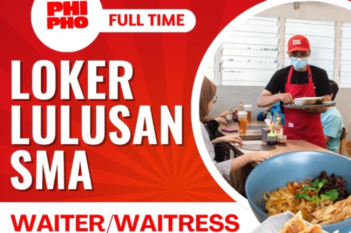 Lulusan SMA SMK Mendekat! Phi Pho Bandung Buka Loker Posisi Waiter dan Waitress, Minat?
