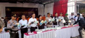 24,9 Kg Sabu dan 69.426 Butir Ekstasi Dimusnahkan Polrestabes Medan