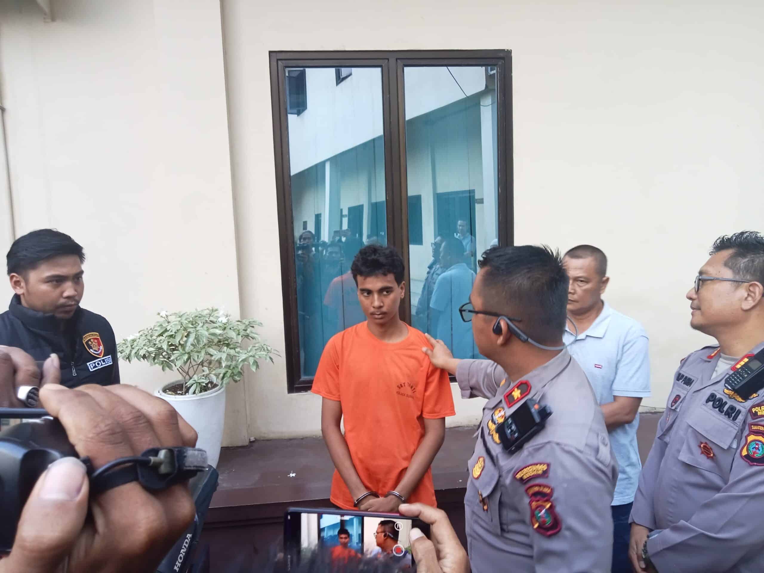 Remaja jadi otak begal di Medan ditangkap petugas Polsek Sunggal. (Lilik)